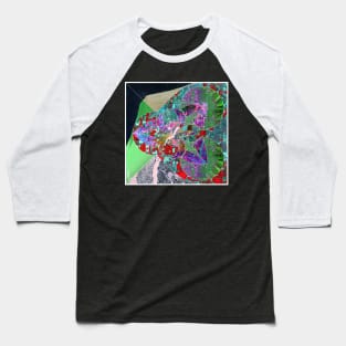 satellite city in urban global map collage art Baseball T-Shirt